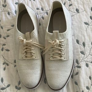 Womens Cream Knit Shoes